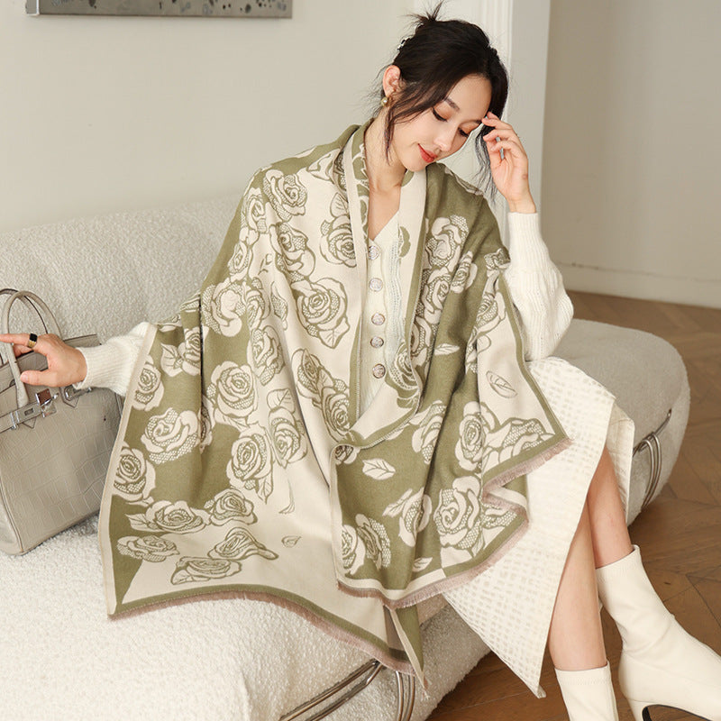 Women's Oversized Imitation Cashmere Winter Scarf Warm Wrap