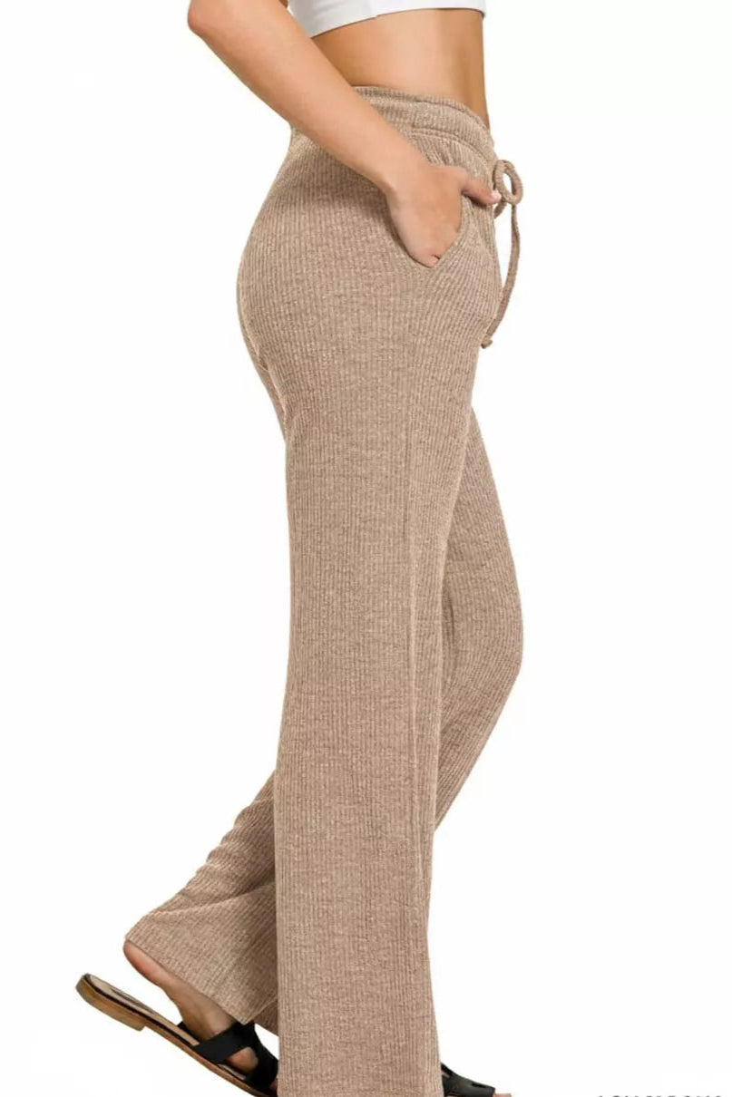 Women's Ribbed Drawstring Lounge Pants | Fast Shipping | Sarah Express