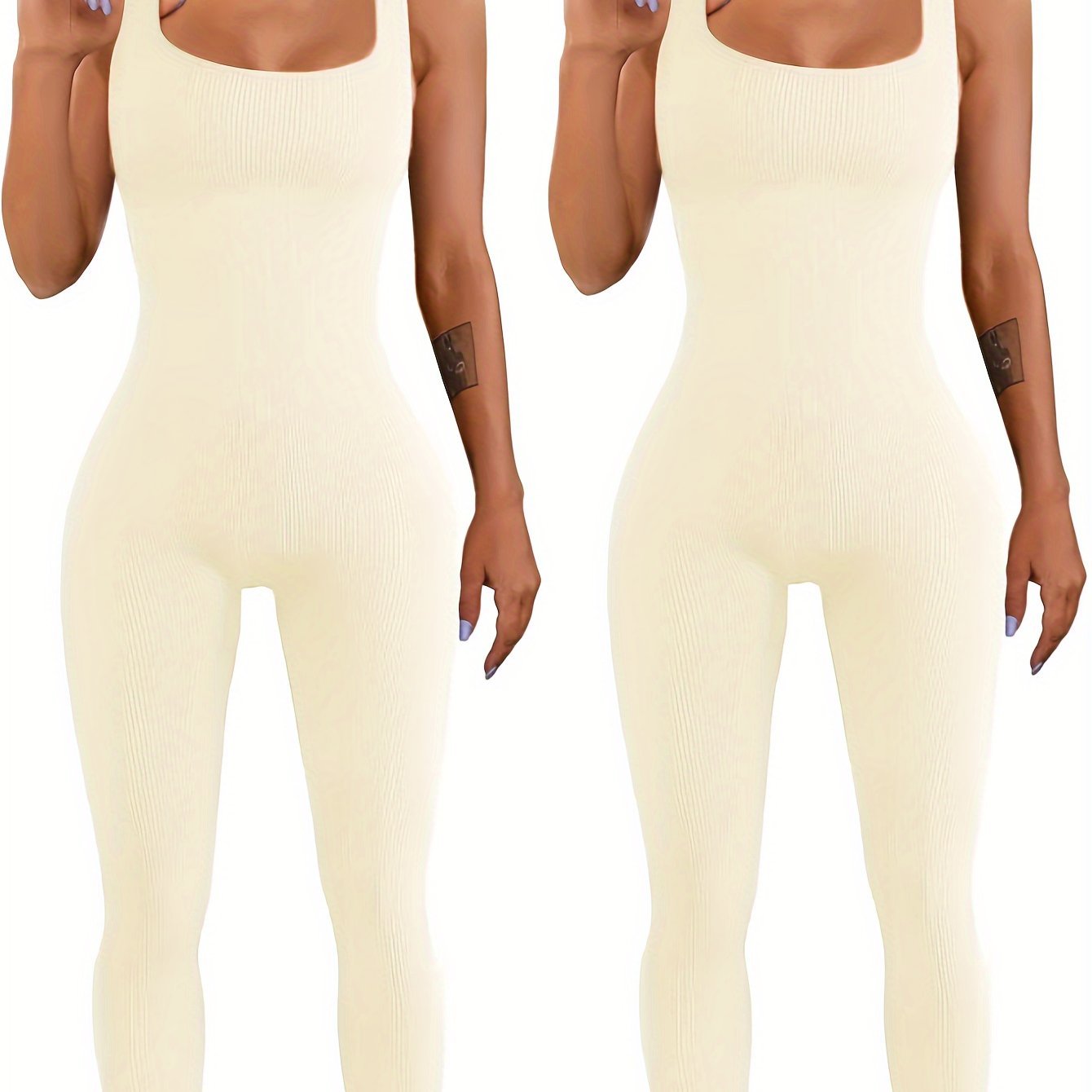 Long Sleeve Bodysuit Suspender Style Fitted Spandex