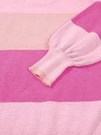 Sarah Express Women's Sequined HOLLY JOLLY Color Block Crew Neck Sweater