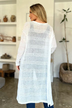 Sarah Express Women’s Plus Size Open Front Longline Cardigan Sweater
