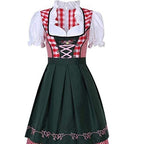 Sarah Express Women's Oktoberfest Dirndl Costume Bavarian Dress with Apron and Ribbon
