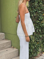 Sarah Express Women's Tube Top and Pants Set