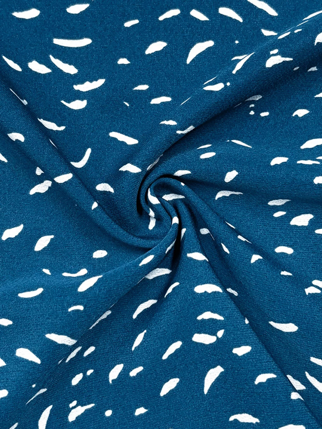 Sarah Express Women's Ruffled Printed Tie Neck Long Sleeve Blouse