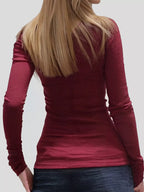 Sarah Express Women's Long Sleeve T-Shirt with Lace Detail