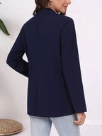 Sarah Express Women's Plus Size Lapel Collar Single-Button Blazer