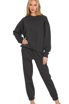Fleece Long Sleeve Pullover & Jogger Set