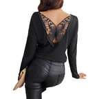 Women's Ribbed Batwing Sleeve Long Sleeve Top Pullover