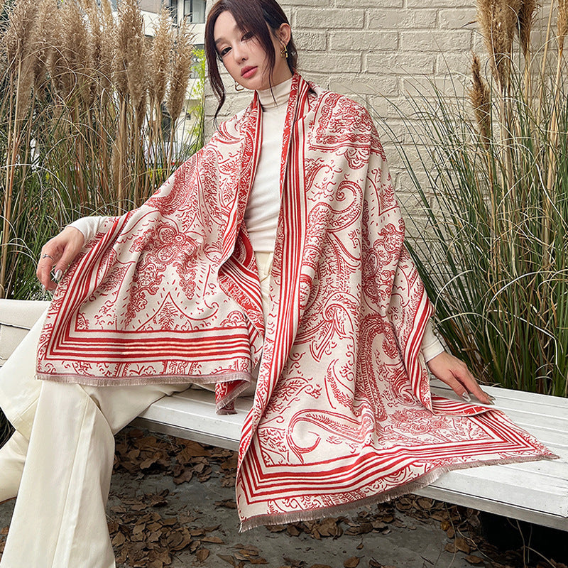 Women's Oversized Imitation Cashmere Winter Scarf Warm Wrap