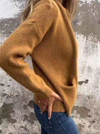 Sarah Express Women's Zip Up Ribbed Knit Cardigan with Front Pockets Plus Size