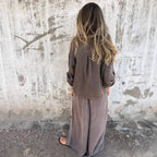 Women's Professional Lapel Cardigan Blazer and Pants Suit Set