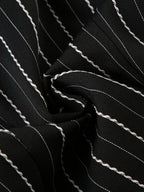 Sarah Express Women's Striped Button-Down Collared Shirt