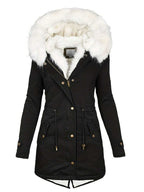 Women's Needle Winter Faux Fur Hooded Parka Coat