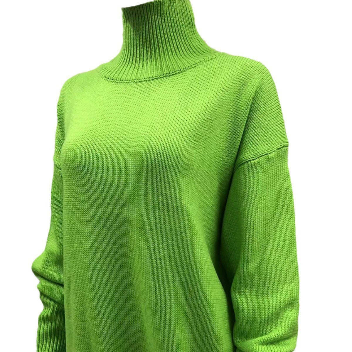 Women's Long Sleeve Pullover Sweater Solid Color Acrylic