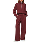 Women's Long Sleeve Sweater and Trousers Two-Piece Casual Lounge Set