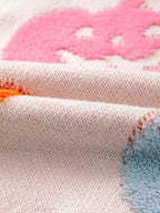 Sarah Express Women's Halloween Cute Pumpkin Pattern Sweater - Dusty Pink