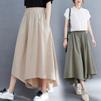 Women's High Waist Wide Leg Cropped Pants Loose Fit Work Casual Trousers with Pockets