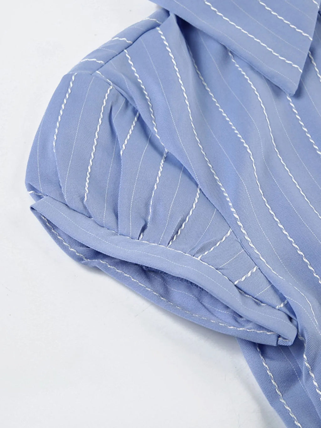 Sarah Express Women's Striped Button-Down Collared Shirt