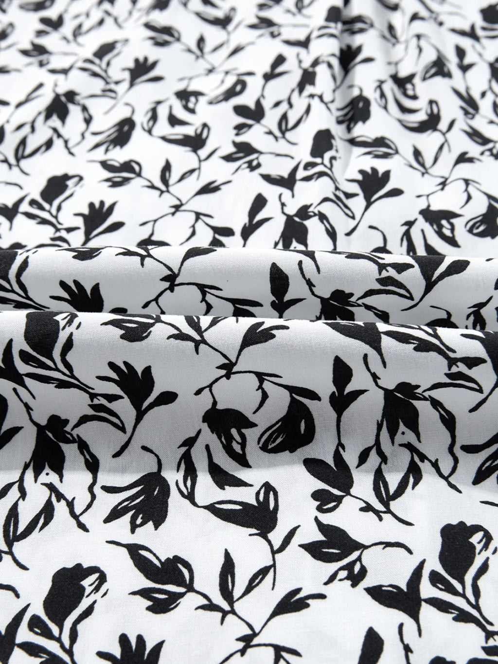 Sarah Express Women's Floral Button Down Long Sleeve Shirt - Ruffled Viscose Blouse