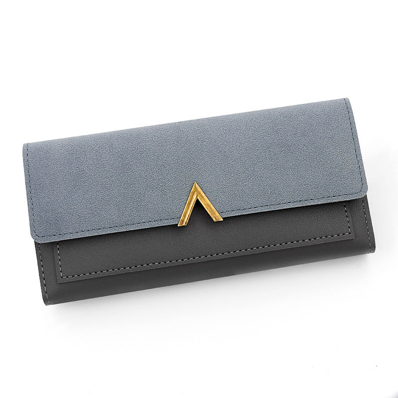 Sarah Express Long Wallet | PU Leather Multi-Card Organizer Gray