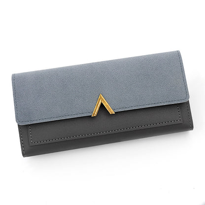 Sarah Express Long Wallet | PU Leather Multi-Card Organizer Gray