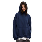 Women's Hooded Sweater Boyfriend Style Polar Fleece Loose Fit Pullover with Pockets