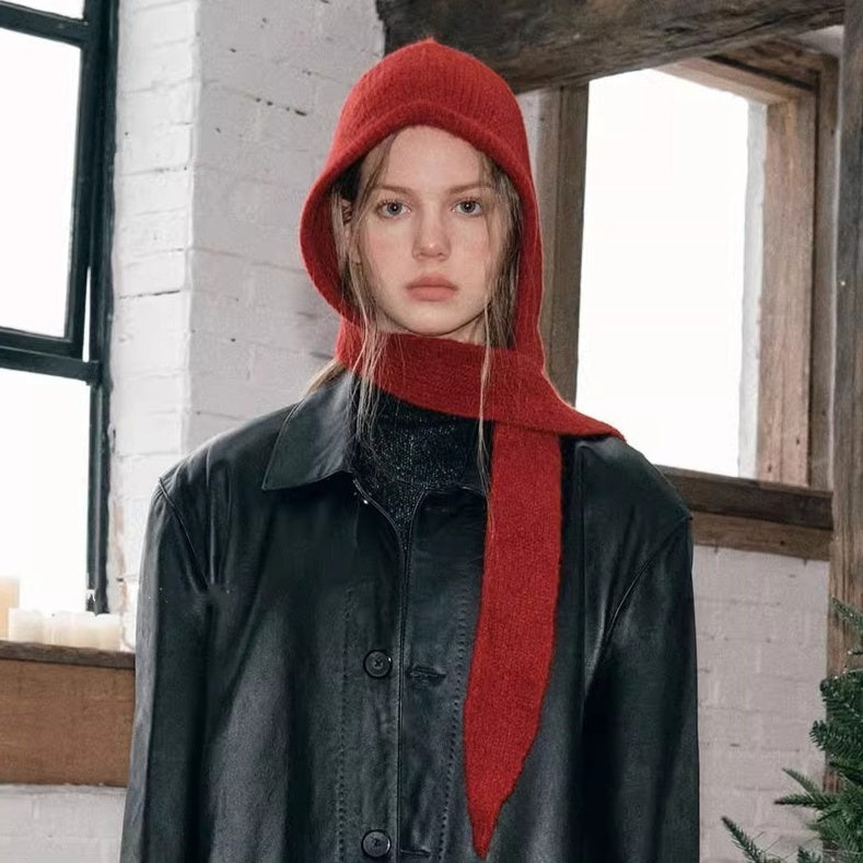 Sarah Express Women's Retro Balaclava Winter Hat with Earmuffs Windproof Warm