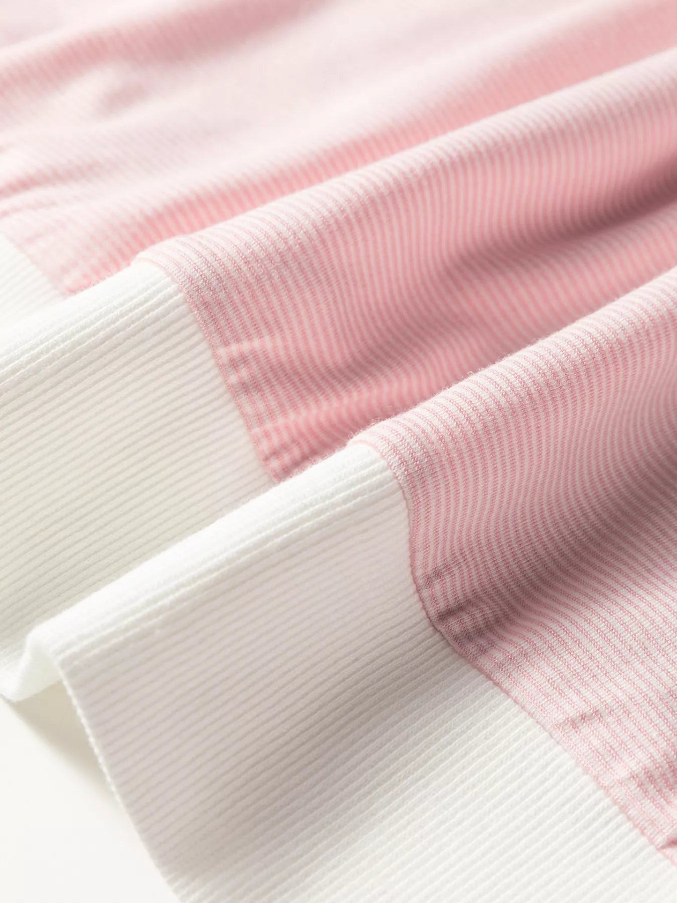 Sarah Express Women's Stripe Contrast Edge Patchwork Long Sleeve Top