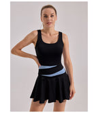 Women's High-Stretch Bodycon Mini Dress Anti-Ride-Up Athletic Sporty Summer Dress