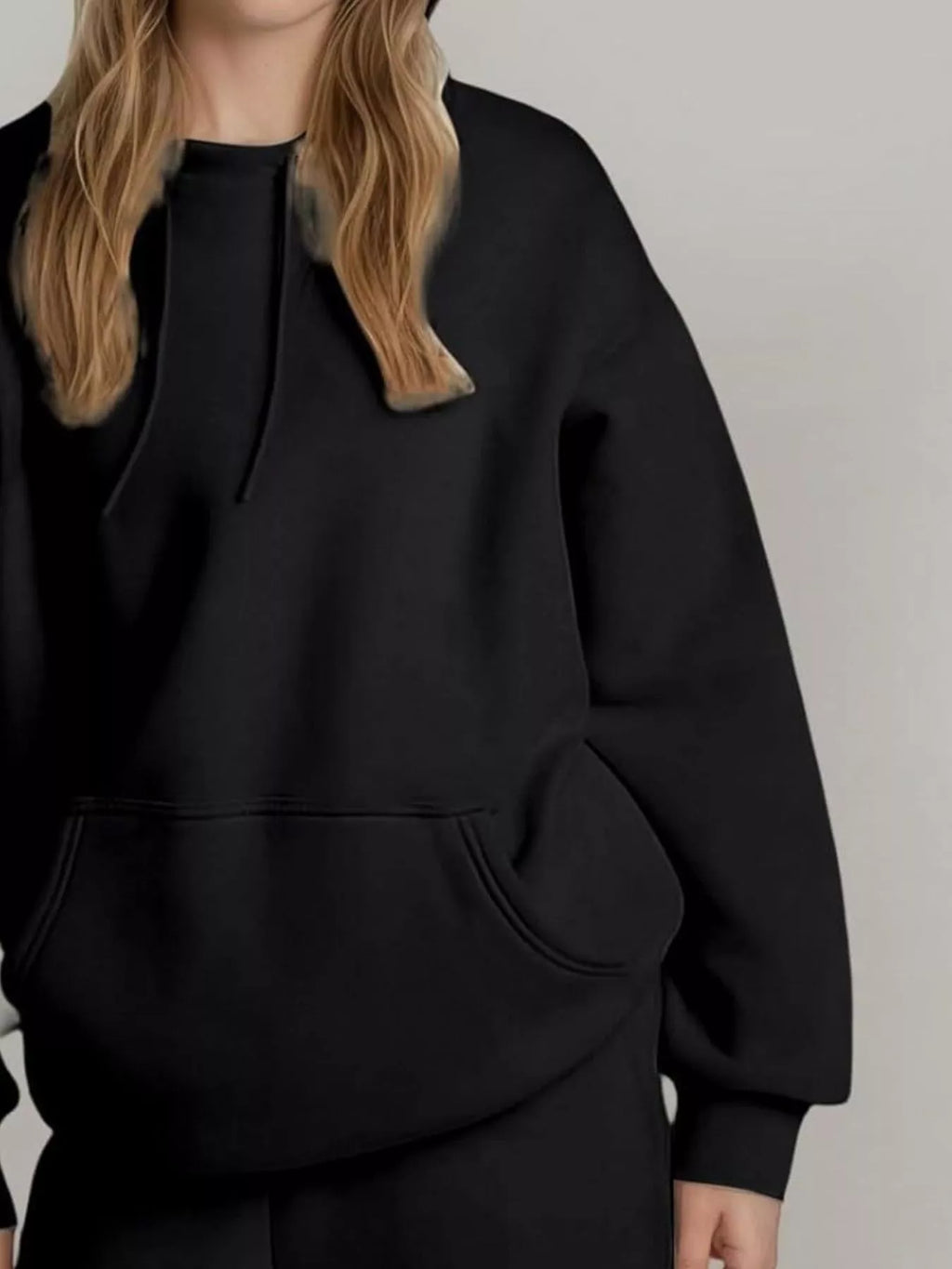 Sarah Express Women's Oversized Kangaroo Pocket Long Sleeve Hoodie Plus Size