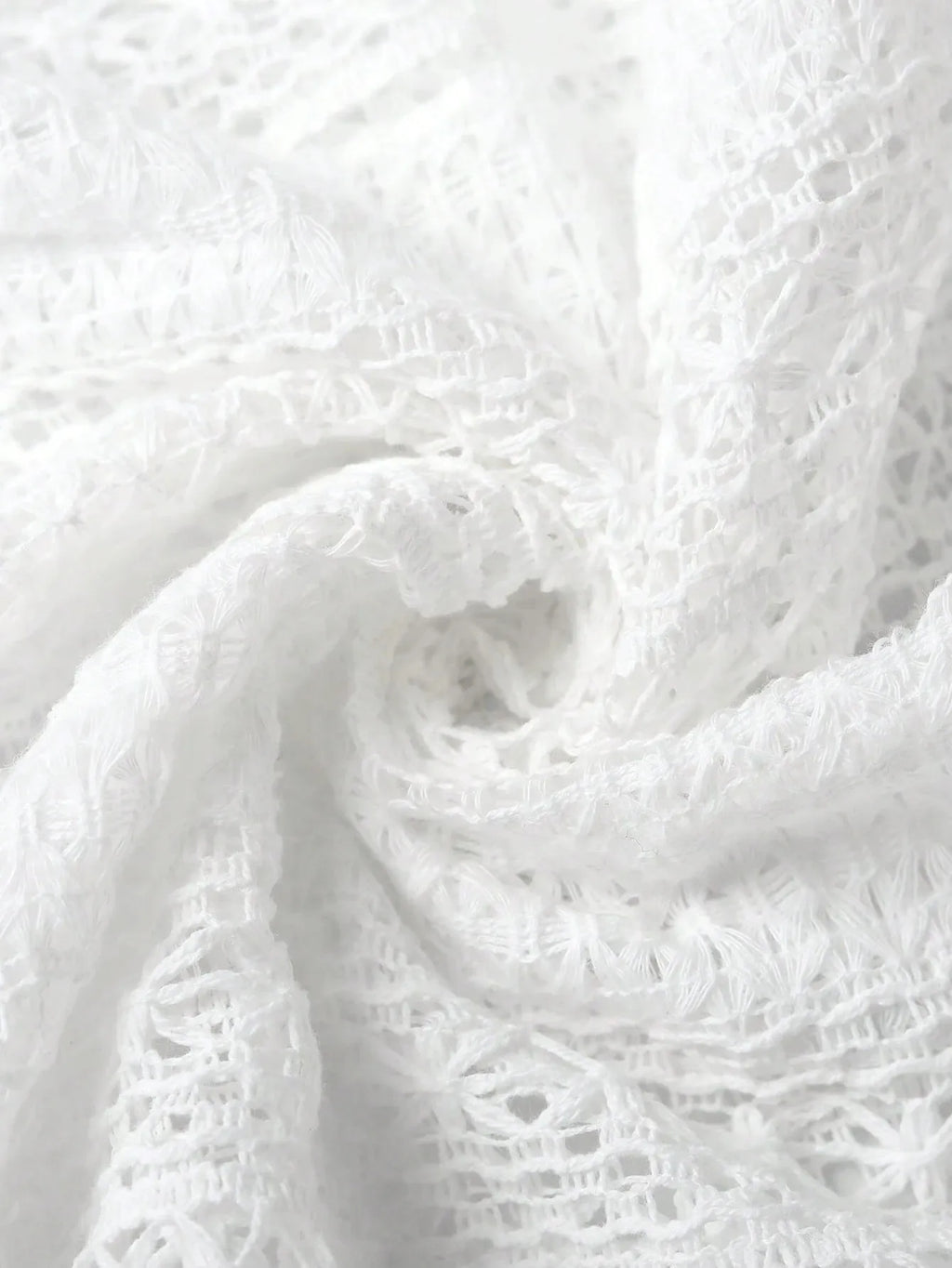 Sarah Express Women's Crochet Notched Button-Front Shirt