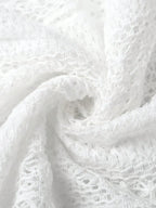 Sarah Express Women's Crochet Notched Button-Front Shirt