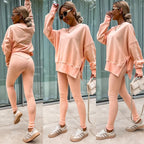Women's Crew Neck Sweater Top & Pants Set