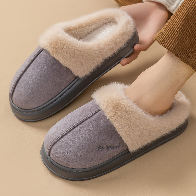 Sarah Express Unisex Winter Fluffy Slides | Cosy Warm Non-Slip Indoor Cotton Slippers