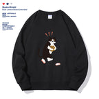 Women's Solid Color Graphic Print Hoodie Long Sleeve Casual Fall Winter Sweatshirt