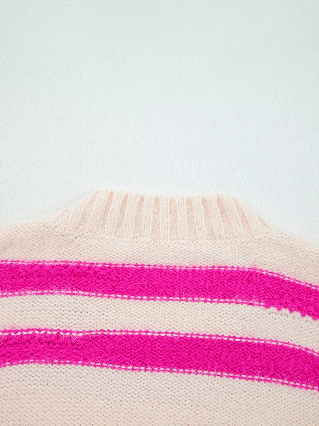 Sarah Express Women's Sequin Letter Graphic Colorblock Loose Sweater