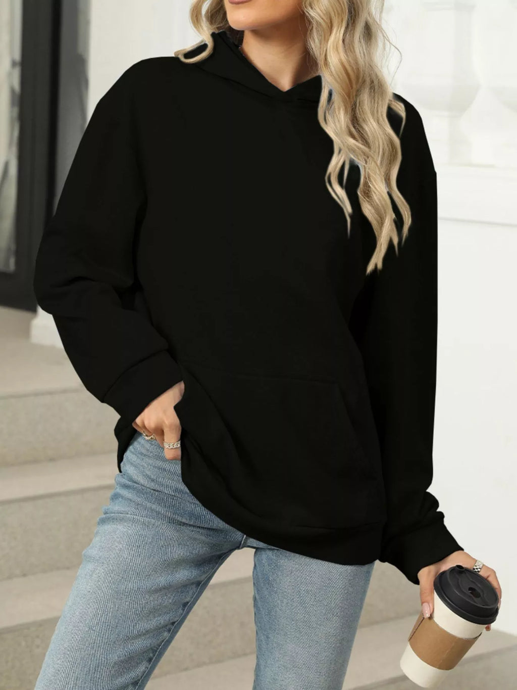 Sarah Express Women's Kangaroo Pocket Long Sleeve Hoodie