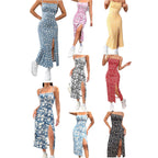 Floral Sunflower Maxi Dress Sleeveless Sheath