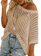 Cutout Empty Top Pullover Beach Cover-up Knitted Sweater