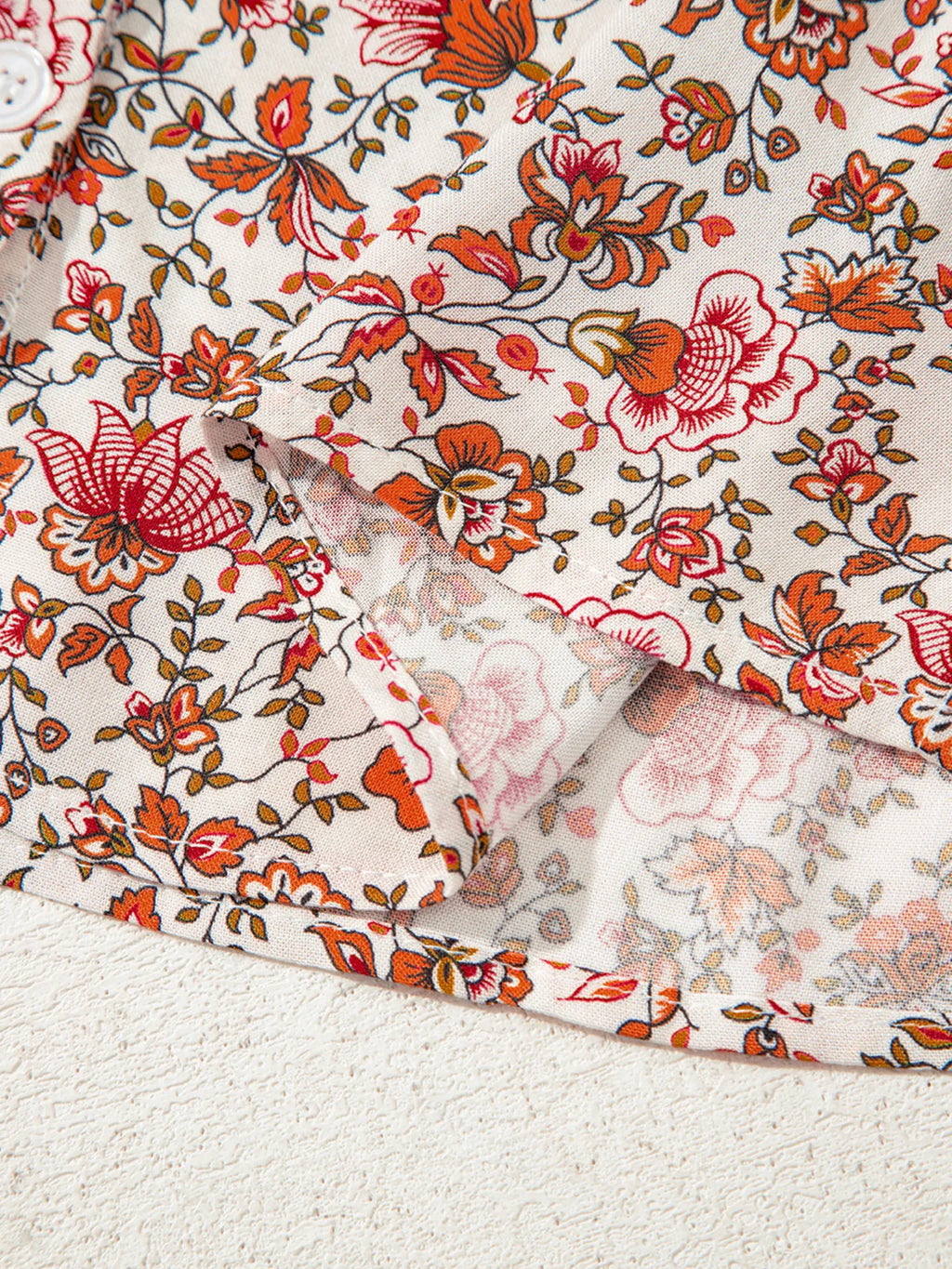 Sarah Express Women's Floral Long Sleeve Button Down Blouse