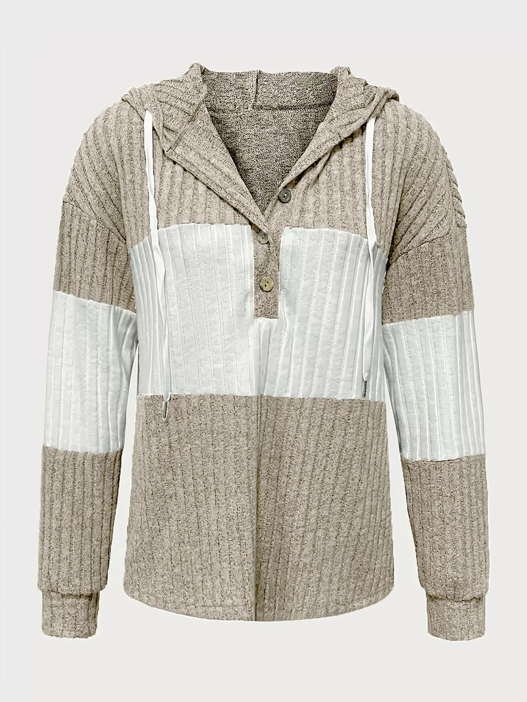 Sarah Express Women's Color Block Drawstring Long Sleeve Hoodie