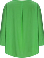 Sarah Express Women's Round Neck Relaxed Fit Blouse Plus Size