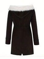 Women's Needle Winter Faux Fur Hooded Parka Coat