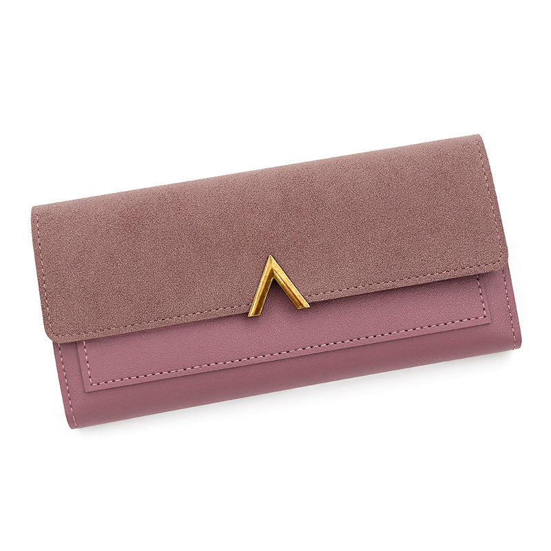 Sarah Express Long Wallet | PU Leather Multi-Card Organizer Rose Red