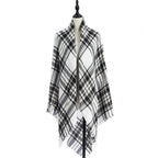 Women's Oversized Square Scarf Cashmere-like Double-Sided Shawl 140cm Woven Fall Winter Accessory