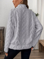 Sarah Express Women's Cozy Sherpa Half Zip Sweatshirt