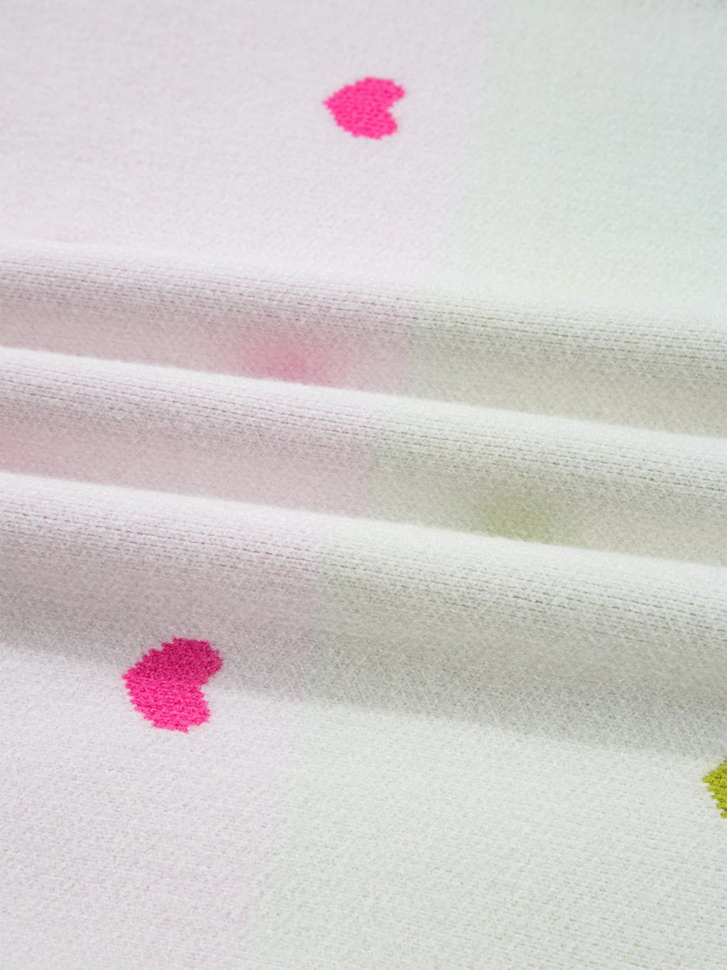 Sarah Express Women's Multicolour Heart Pattern Dropped Shoulder Sweater