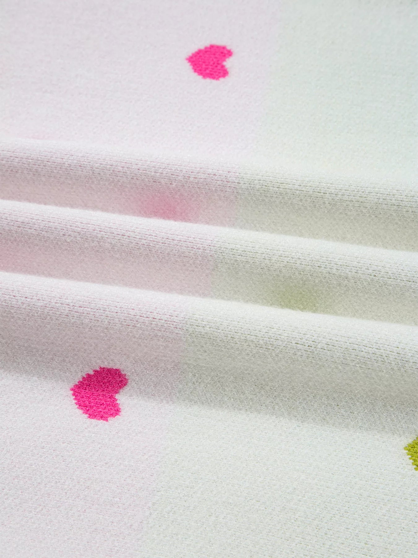 Sarah Express Women's Multicolour Heart Pattern Dropped Shoulder Sweater