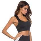 Women's Hooded Sports Bra Yoga Vest - Quick-Drying Shockproof Running Crop Top