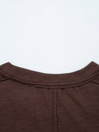 Sarah Express Women's Sheer Lace Patchwork Casual Long Sleeve Top